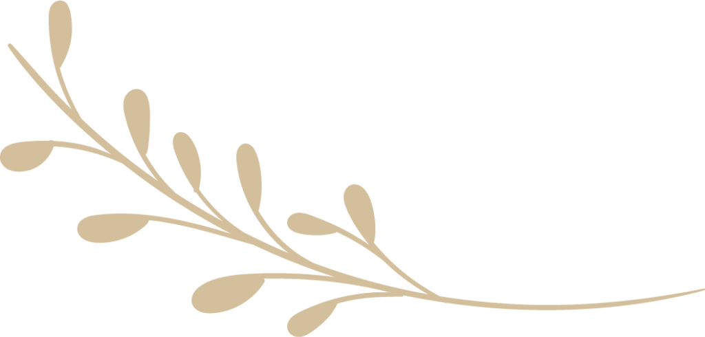 Gold olive branch silhouette icon